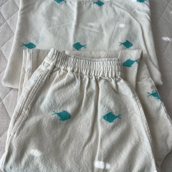 El Huarache 100% cotton casual pant suit. Cottage and grandma core vintage look - Picture 14 of 16